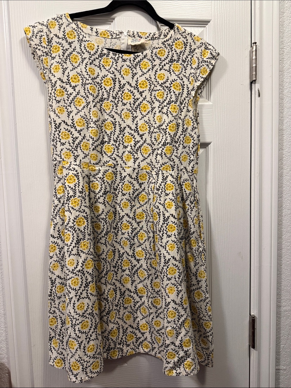Mata Traders Yellow Floral Mini Dress on White
